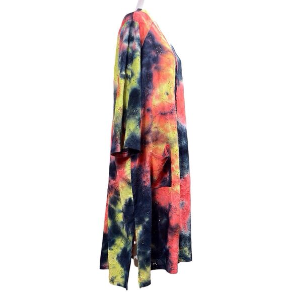 NWT LOGO by Lori Goldstein Tie-Dye Beach-to-Street Cover-Up Duster Size 2X - Picture 7 of 16